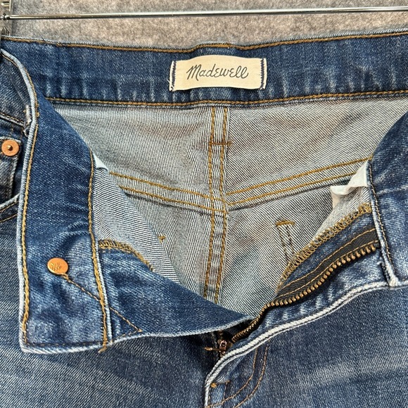Madewell Jeans Womens 29 The Slim Boyjean Midrise Medium Wash Distressed - Picture 3 of 11